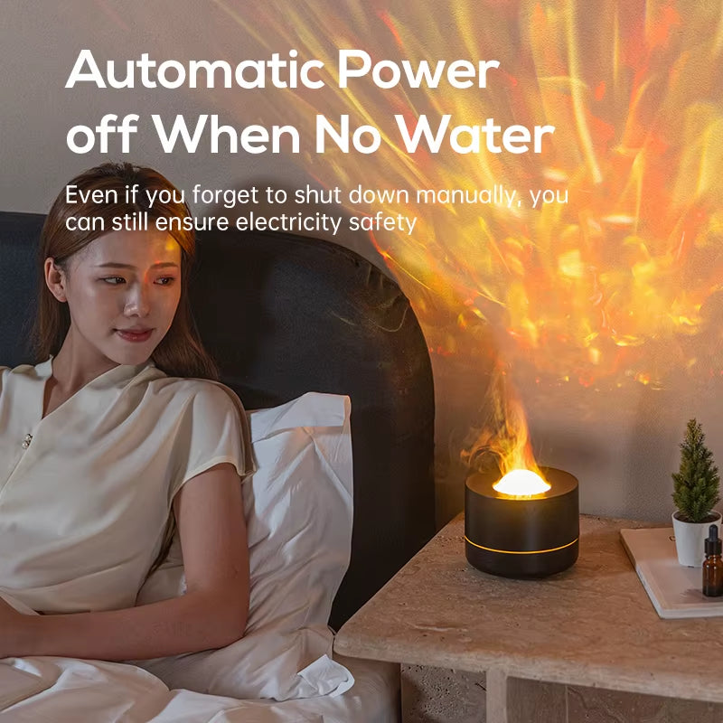 New Starry Sky Projector Humidifier with Colorful Night Light USB 200ML Projector Essential Oil Aroma Diffuser for Home Kid Gift