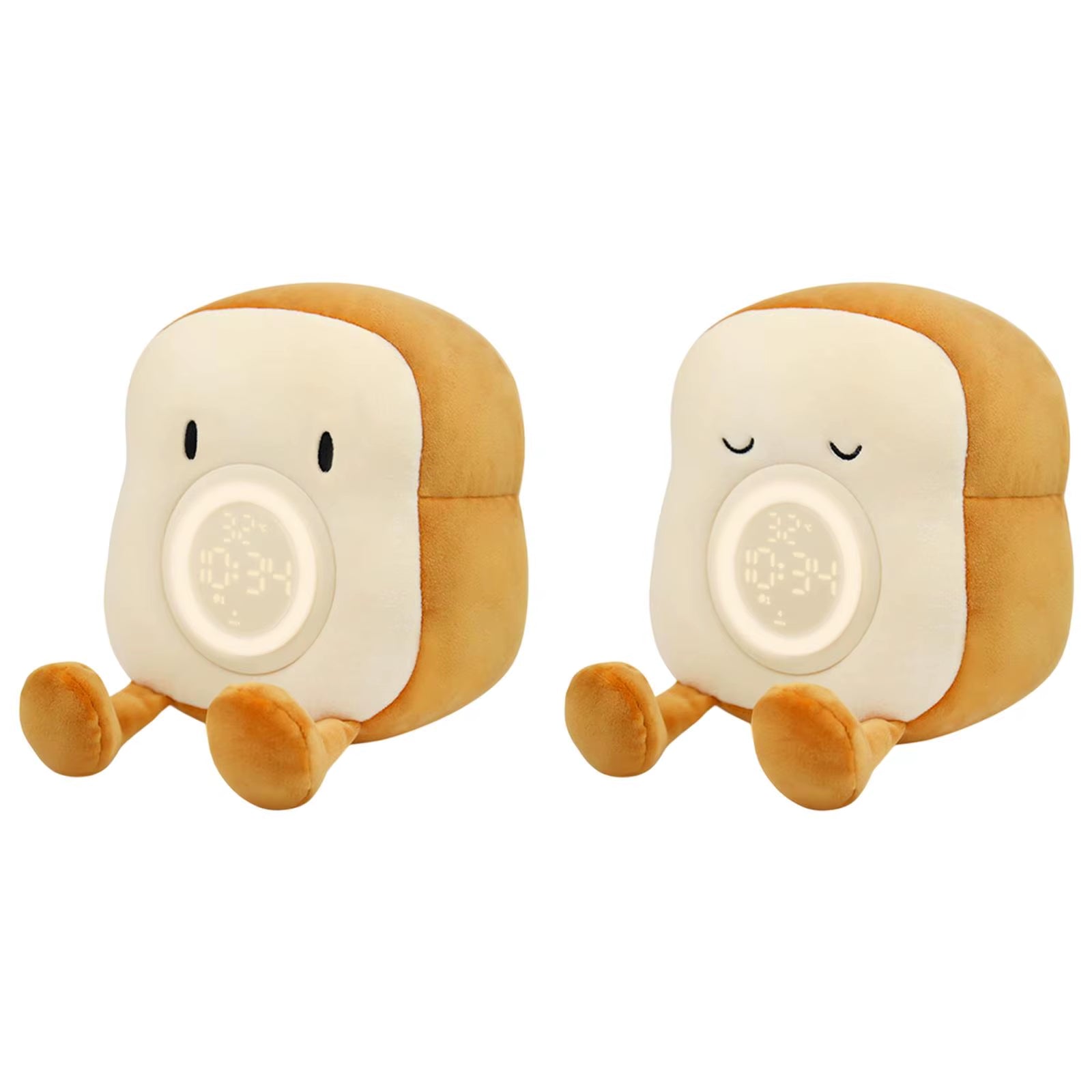 Stuffed Alarm Clock Vibration Bedside Lamp for Women Bedroom Room Decor Kids