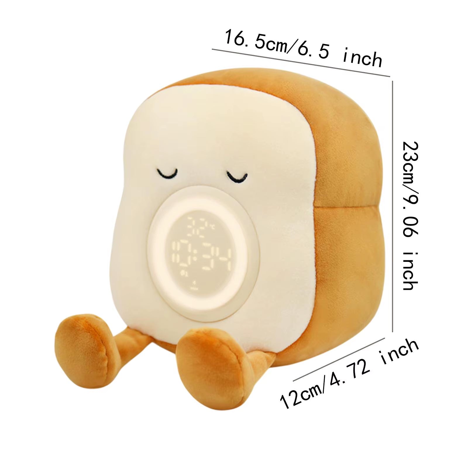 Stuffed Alarm Clock Vibration Bedside Lamp for Women Bedroom Room Decor Kids