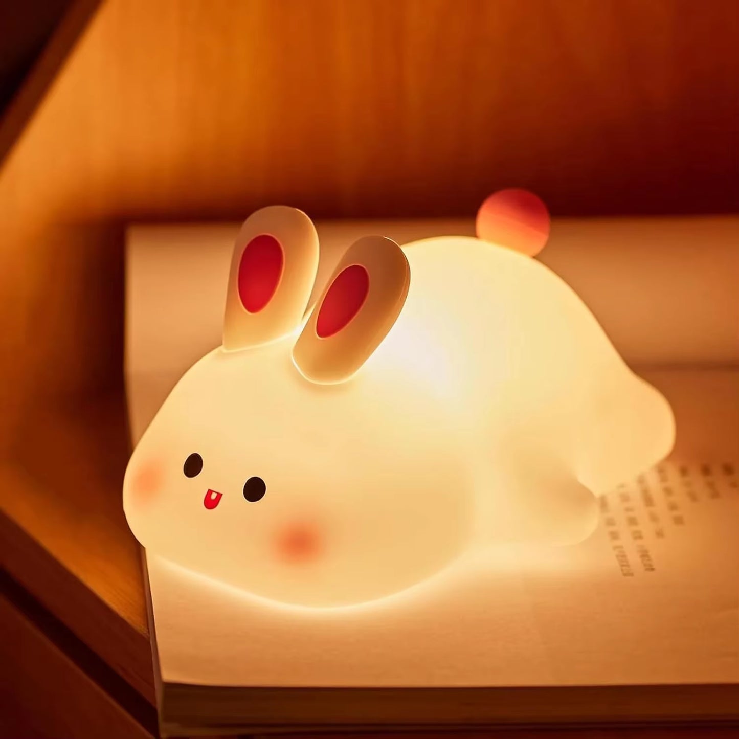 LED Night Light Silicone Rabbit Touch Sensor Lamp Cute Animal Light Bedroom Decor Gift for Kid Baby Child Table Lamp Home Decor