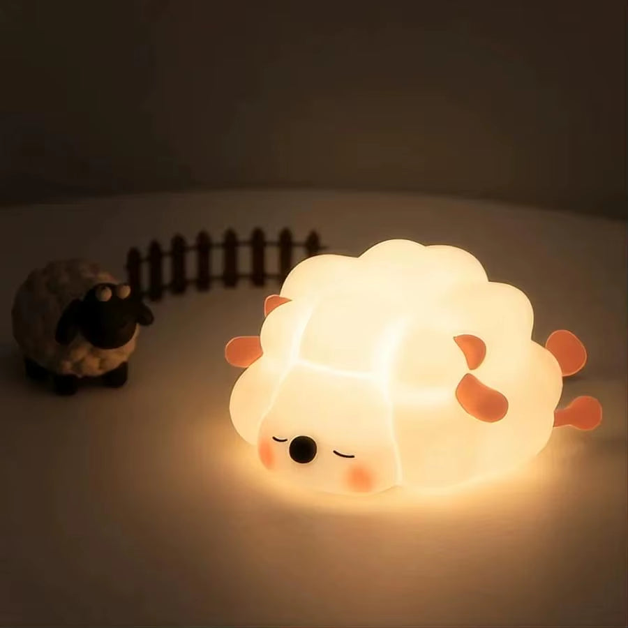 LED Night Light Silicone Rabbit Touch Sensor Lamp Cute Animal Light Bedroom Decor Gift for Kid Baby Child Table Lamp Home Decor