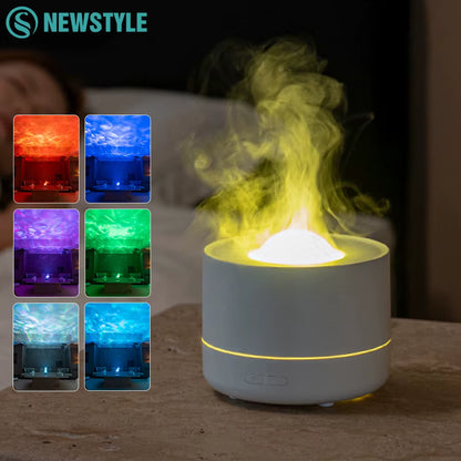 New Starry Sky Projector Humidifier with Colorful Night Light USB 200ML Projector Essential Oil Aroma Diffuser for Home Kid Gift