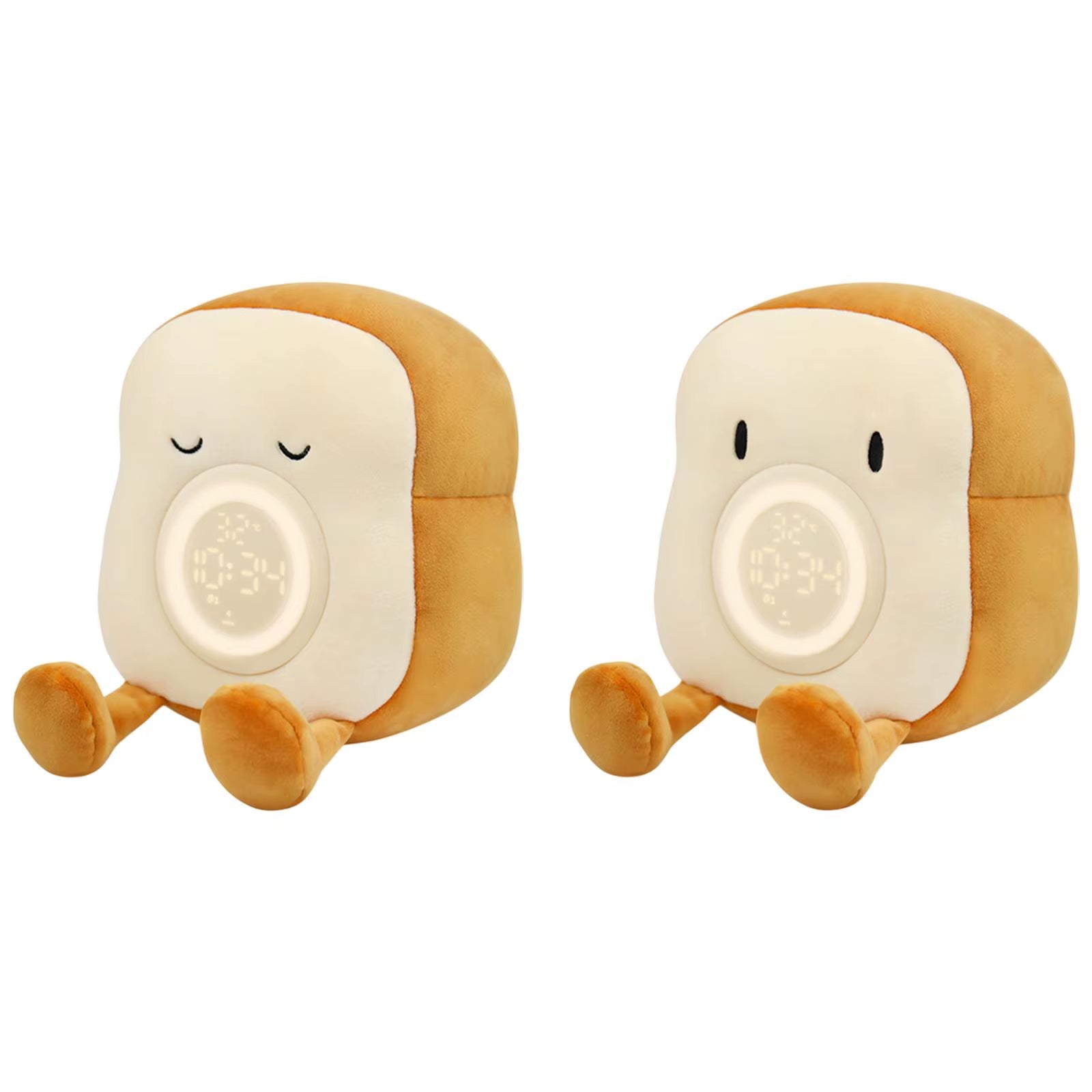Stuffed Alarm Clock Vibration Bedside Lamp for Women Bedroom Room Decor Kids